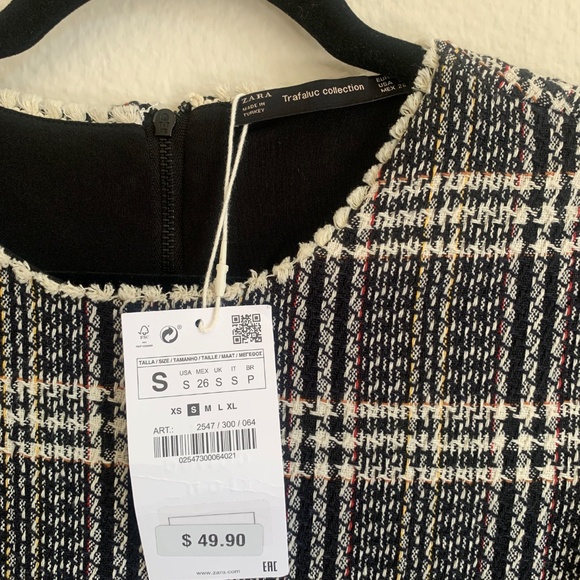 ZARA Plaid Shift Dress – NWT - Picture 4 of 8